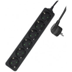 ACT AC2460 Power strip   3M AC 250 V   input: CEE 7/7   output connectors: 6 (6 x Type F)  cord   black